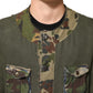 Brown Camouflage Linen Button Down Jacket