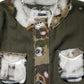 Brown Camouflage Linen Button Down Jacket