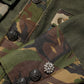 Brown Camouflage Linen Button Down Jacket