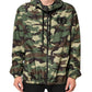 Green Camouflage Hooded Sweatshirt Jacket
