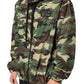 Green Camouflage Hooded Sweatshirt Jacket