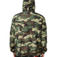 Green Camouflage Hooded Sweatshirt Jacket