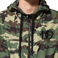 Green Camouflage Hooded Sweatshirt Jacket
