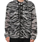 Gray Camouflage Hooded Sweatshirt Jacket
