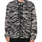 Gray Camouflage Hooded Sweatshirt Jacket