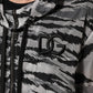 Gray Camouflage Hooded Sweatshirt Jacket