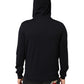 Black Leather Full Zip Hooded Blouson Jacket