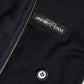 Black Leather Full Zip Hooded Blouson Jacket