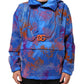 Blue Tie Dye Logo Hooded Sweatshirt Jacket