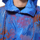Blue Tie Dye Logo Hooded Sweatshirt Jacket