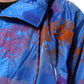 Blue Tie Dye Logo Hooded Sweatshirt Jacket