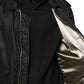 Black Cotton Hooded Full Zip Bomber Jacket