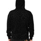 Black Cotton Hooded Full Zip Bomber Jacket