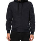 Blue Logo Tape Hooded Full Zip Bomber Jacket