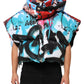 Multicolor Graffiti Hooded Sportswear Vest Jacket