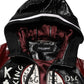 Multicolor Hooded Leather DG King Men Biker Jacket
