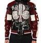 Multicolor Hooded Leather DG King Men Biker Jacket
