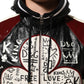 Multicolor Hooded Leather DG King Men Biker Jacket