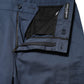 Blue Cotton Mid Waist Dress Men Trouser Pants