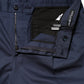 Blue Cotton Stretch Mid Waist Bermuda Shorts