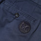 Blue Cotton Stretch Mid Waist Bermuda Shorts