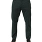 Green Cotton Stretch Men Loose Denim Jeans