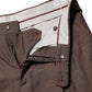 Brown Wool Mid Waist Dress Trouser Pants