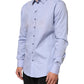 Blue SICILIA Cotton Men Dress Formal Shirt