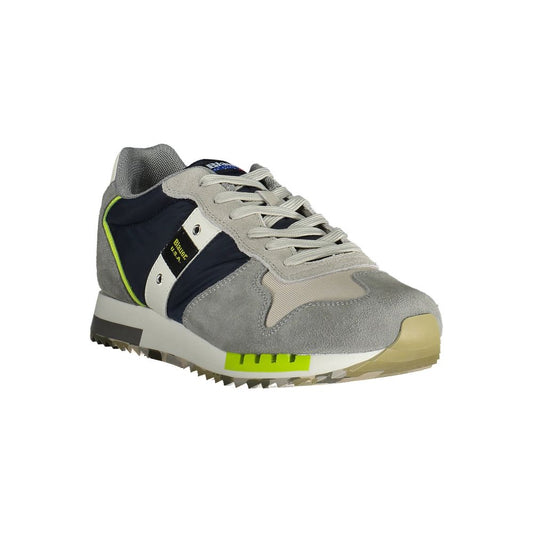Blue Polyester Sneaker