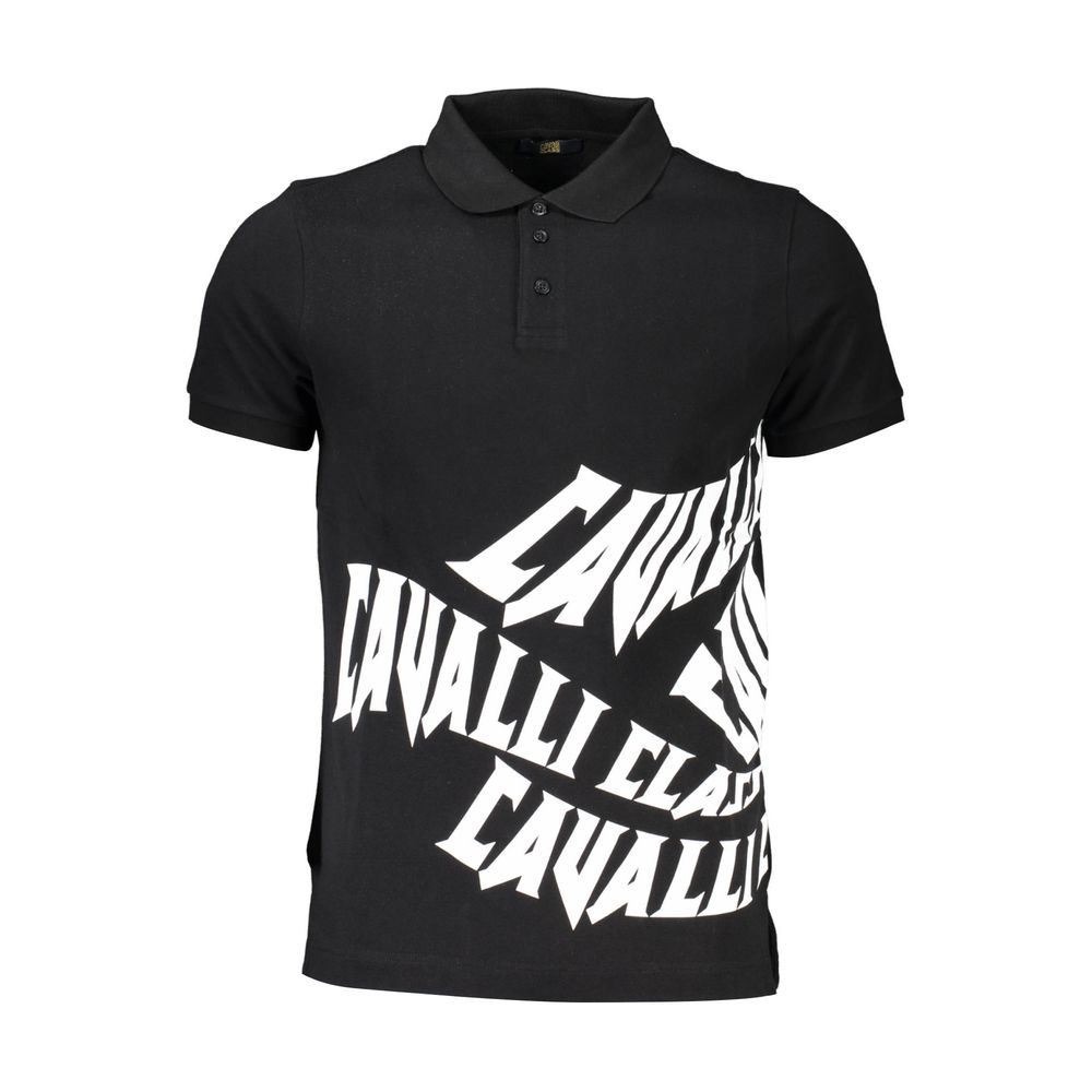 Black Cotton Polo Shirt