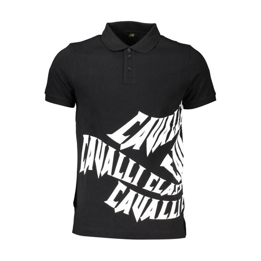 Black Cotton Polo Shirt