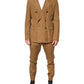 Brown TAORMINA Double-Breasted 2 Piece Suit