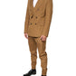 Brown TAORMINA Double-Breasted 2 Piece Suit