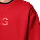 Red DG Logo Crew Neck Men Sweatshirt Sweater