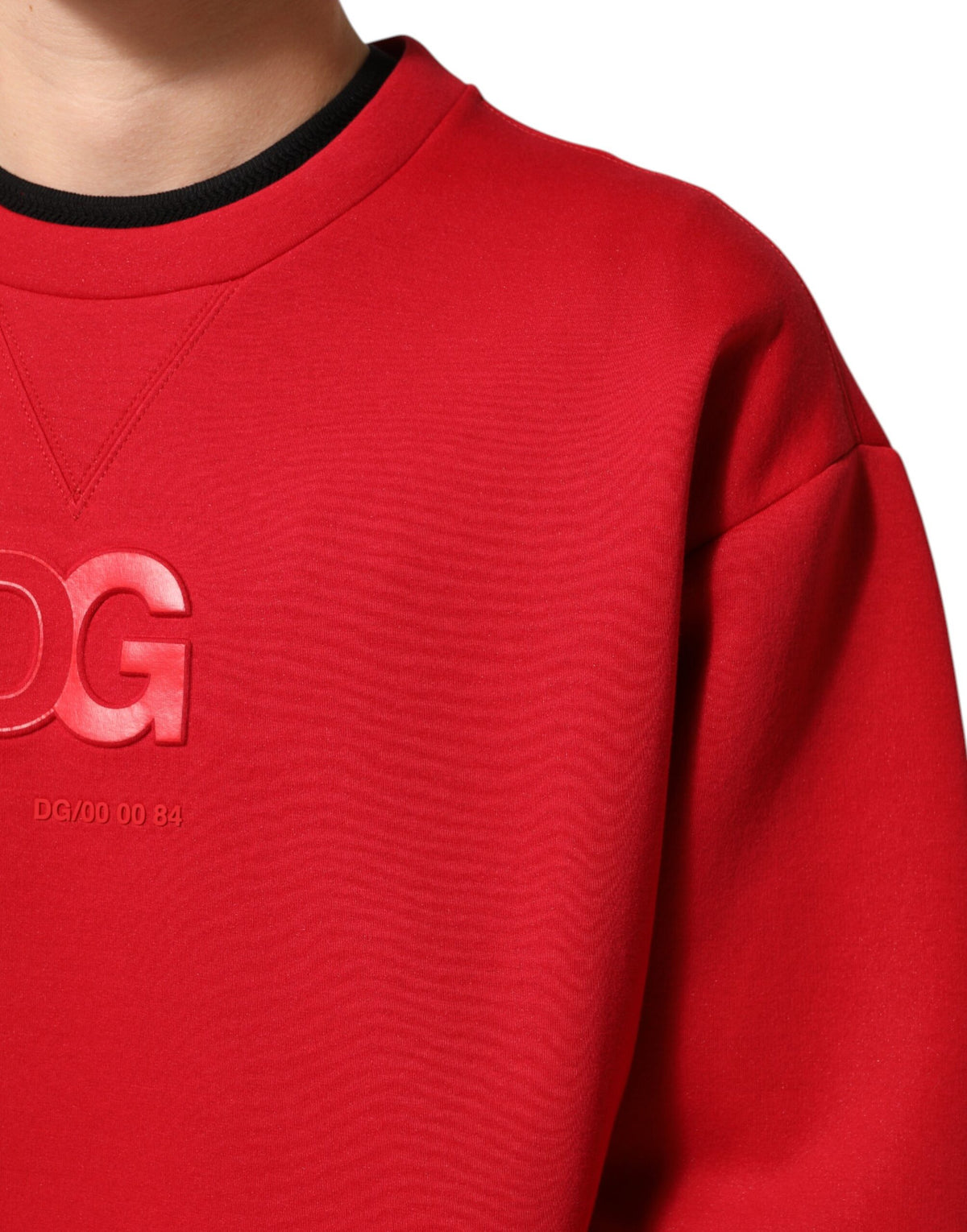 Red DG Logo Crew Neck Men Sweatshirt Sweater