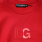 Red DG Logo Crew Neck Men Sweatshirt Sweater