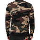 Multicolor Camouflage Crew Neck Men Pullover Sweater
