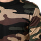 Multicolor Camouflage Crew Neck Men Pullover Sweater