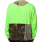 Green Patchwork Men Sweatshirt Sweater