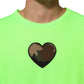 Green Patchwork Men Sweatshirt Sweater