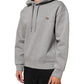 Gray Logo Cotton Hooded Sweatshirt Sweater