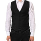 Black Wool Dress Formal Men Waistcoat Vest