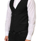 Black Wool Dress Formal Men Waistcoat Vest