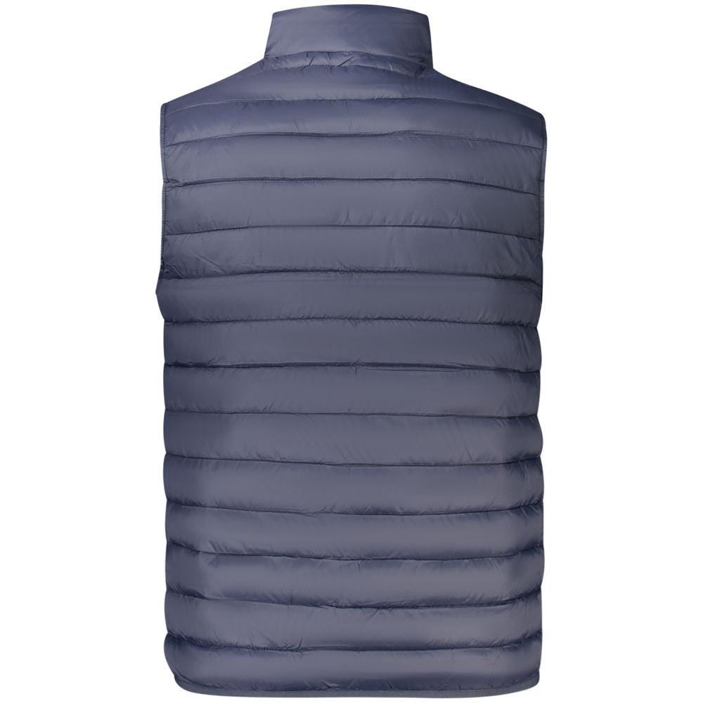 Blue Polyester Men Jacket