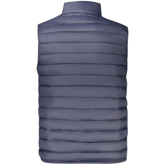 Blue Polyester Men Jacket