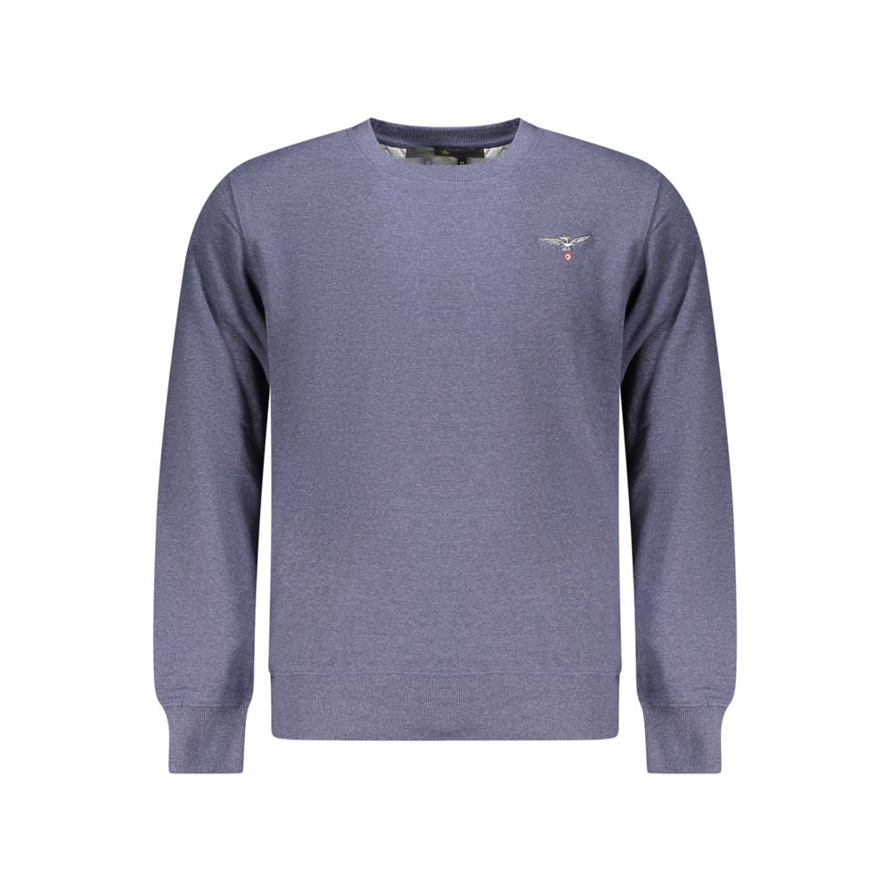 Blue Cotton Men Sweater