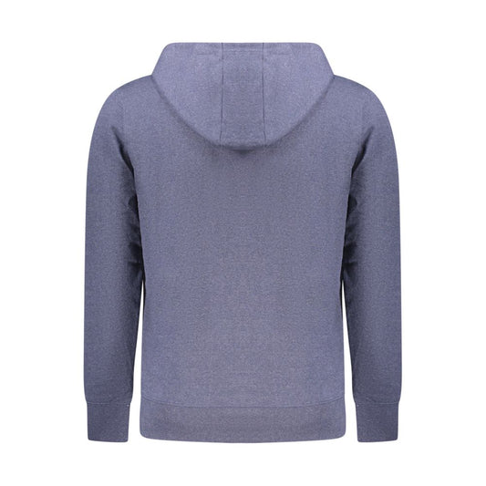 Blue Cotton Men's Hooded Sweater