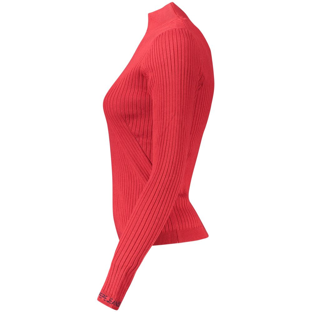 Red Cotton Women Sweater