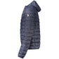 Blue Polyester Men Jacket