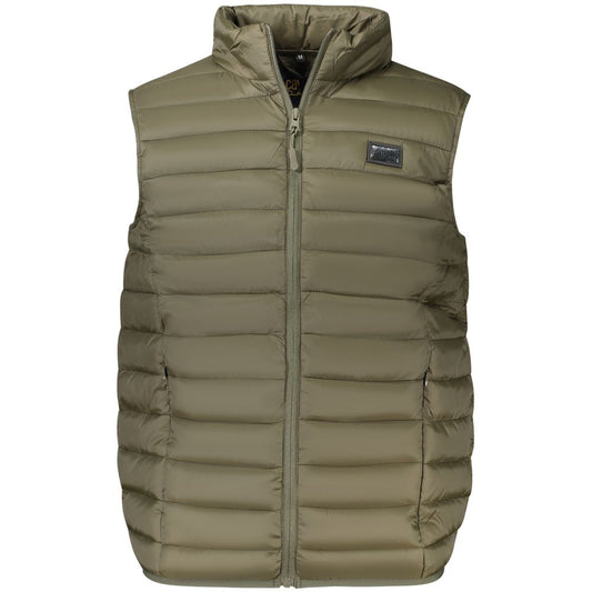 Green Polyester Men Jacket